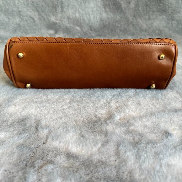 Marforio Venezia Brown Leather Weaved Satchel - Picture 5 of 9